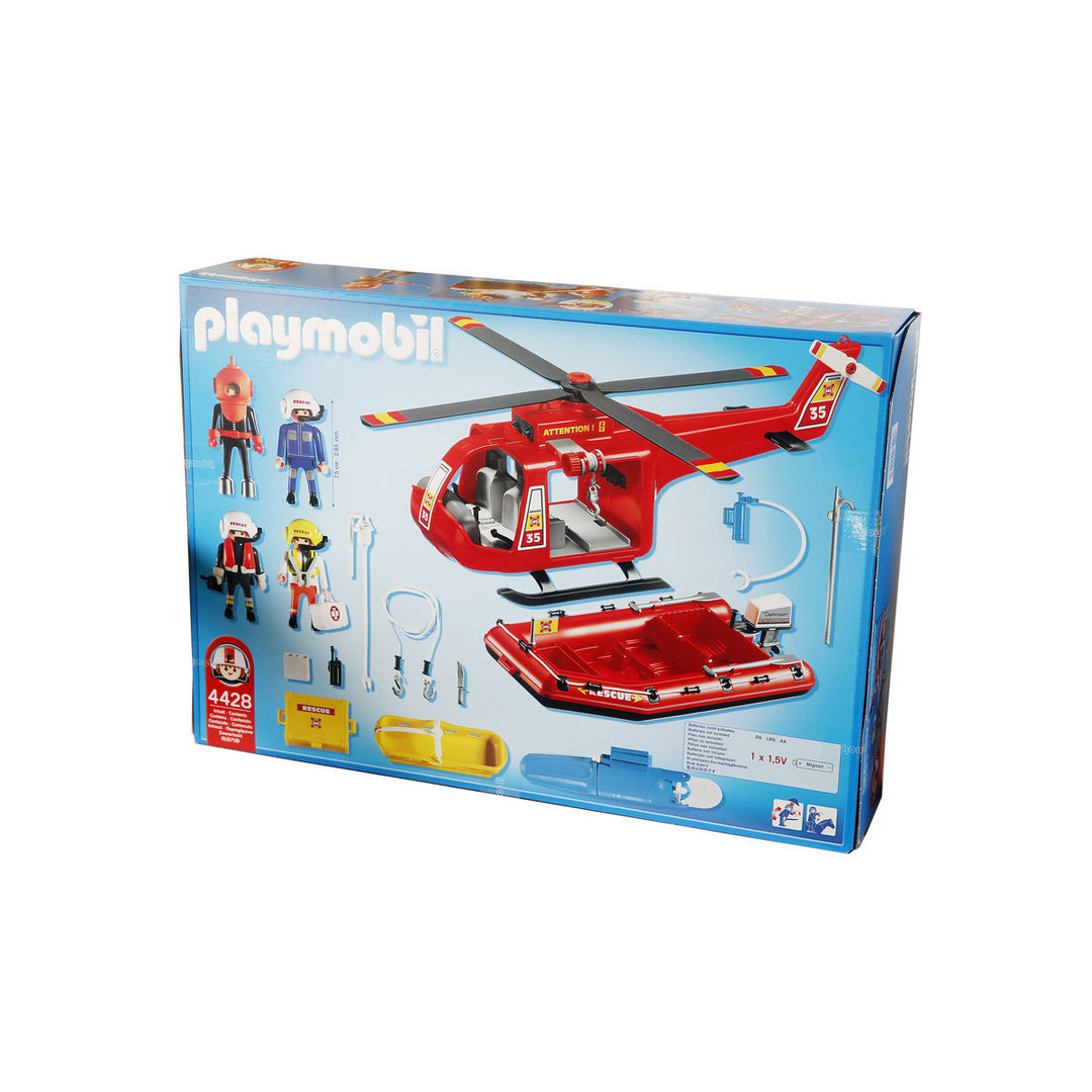 Playmobil 4428 Helicóptero y lancha de salvamento marítimo ¡City action! | clickclack.es
