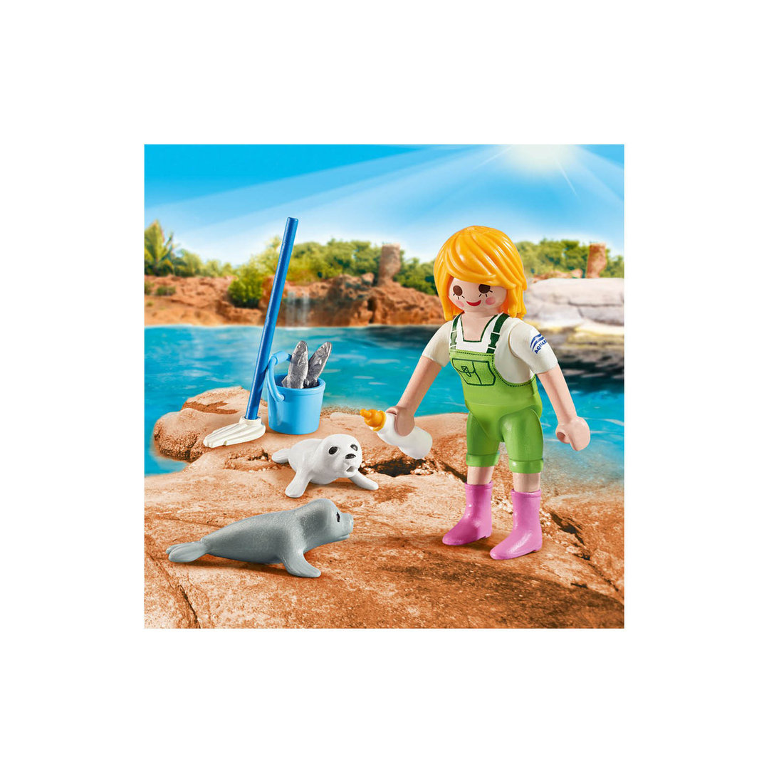 Playmobil 9418 Huevo de Pascua Cuidadora con focas ¡Desctalogado! | clickclack.es