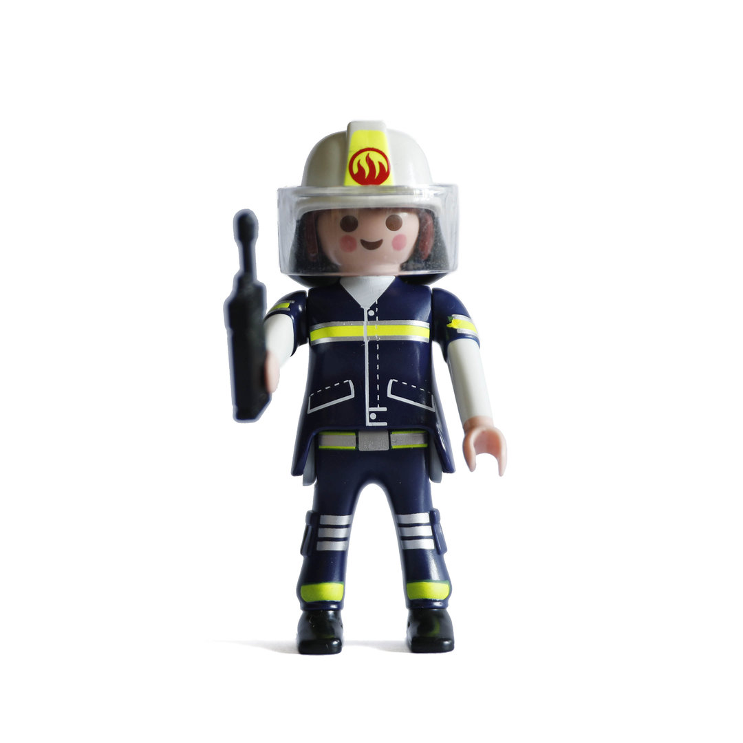 Playmobil Bombera azul con casco ¡Mercadillo! | clickclack.es