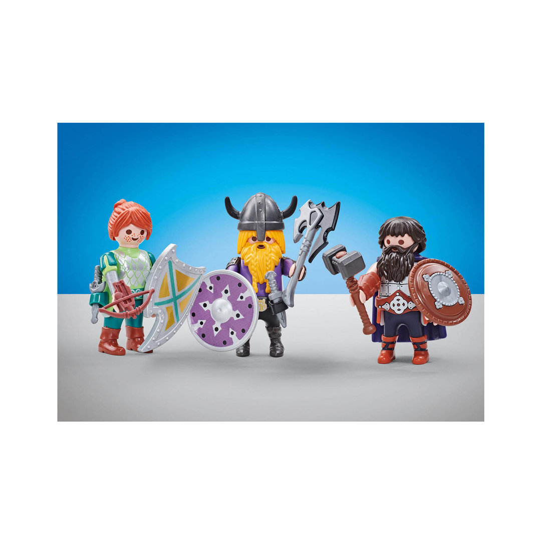 Playmobil 6588 Tres Guerreros Enanos ¡Medieval! | clickclack.es