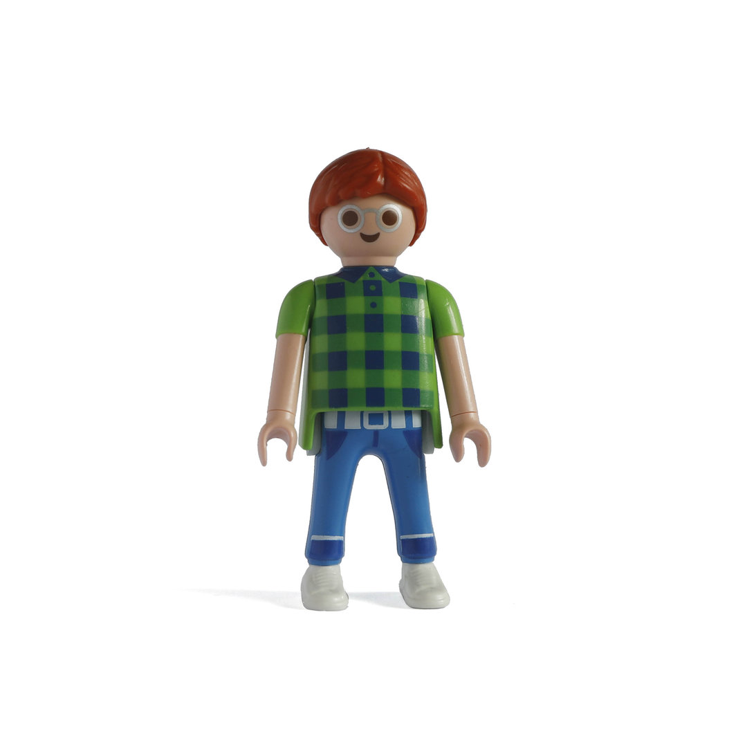 Playmobil Chico pelirrojo con gafas de verde y azul ¡Mercadillo! | clickclack.es