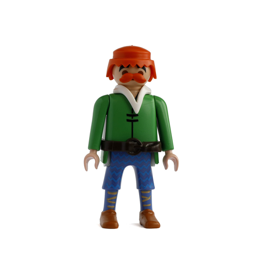 Playmobil Aldeano Galo verde azul ¡Mercadillo! | clickclack.es