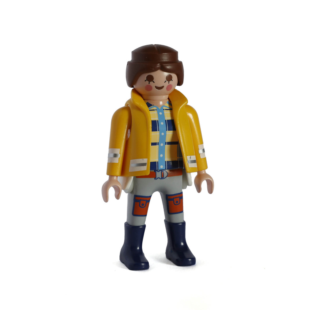 Playmobil Chica operaria chaleco amarillo ¡Mercadillo! | clickclack.es