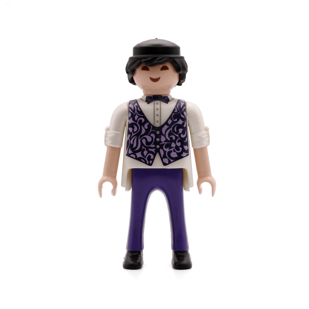 Playmobil Joven violeta blanco con chaleco y pajarita ¡Mercadillo! | clickclack.es