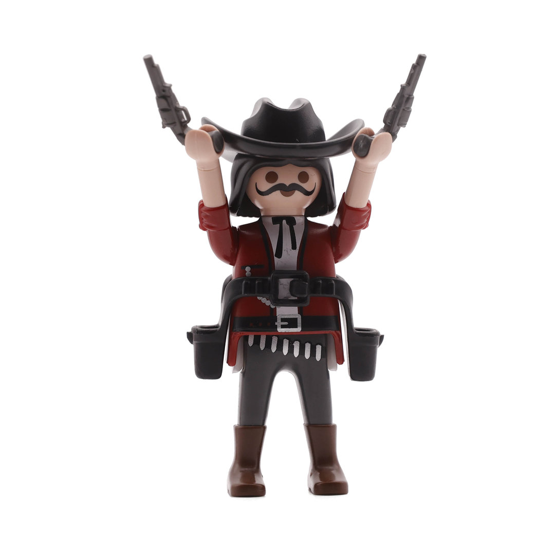 Playmobil Cowboy rojo negro dos pistolas ¡Mercadillo! | clickclack.es