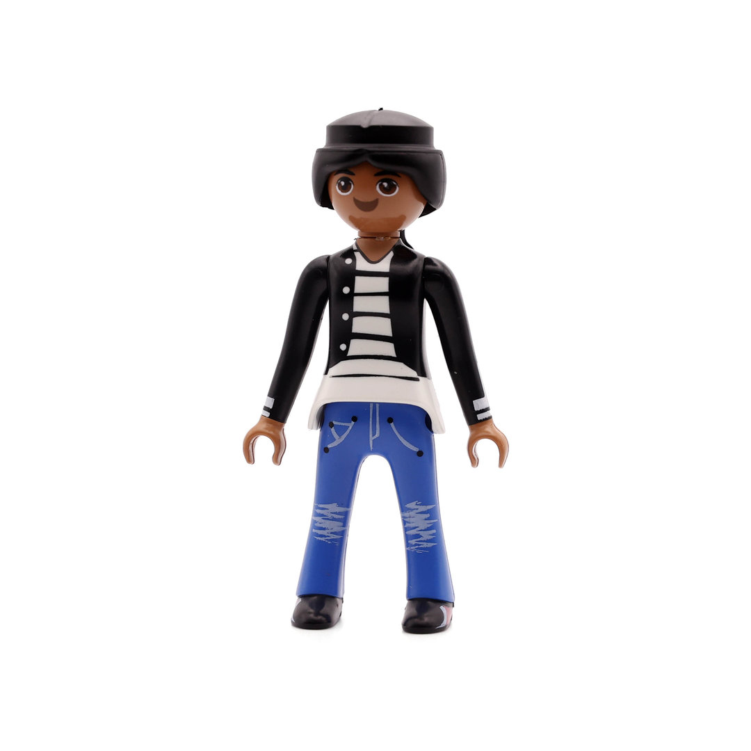 Playmobil Chica morena delgada con vaqueros ¡Mercadillo! | clickclack.es