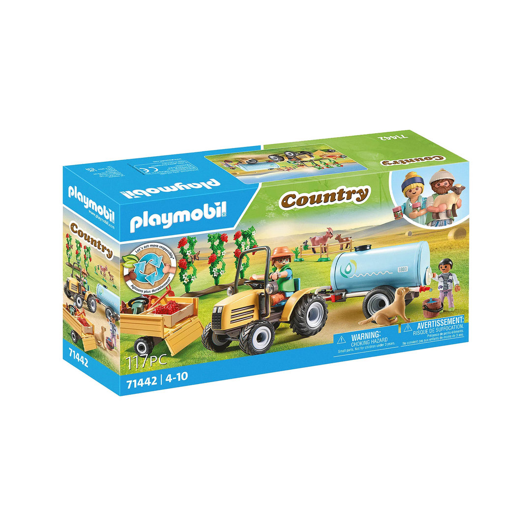 Playmobil 71442 Tractor con tráiler y cisterna ¡Country! | clickclack.es