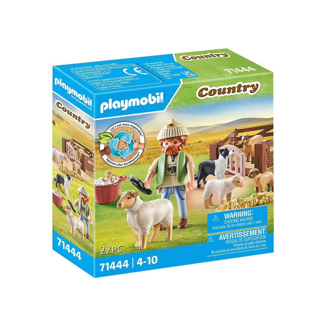 Playmobil 71444 Pastor con rebaño de ovejas ¡Country! | clickclack.es