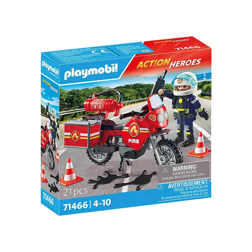 Playmobil 71466 Moto de bomberos ¡Action Heroes! | clickclack.es