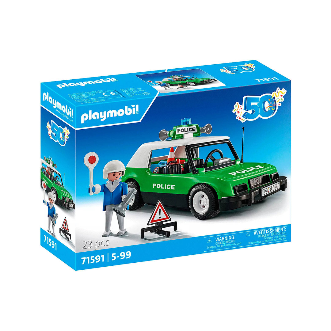 Playmobil 71591 Coche de policía clásico ¡50 Aniversario! | clickclack.es