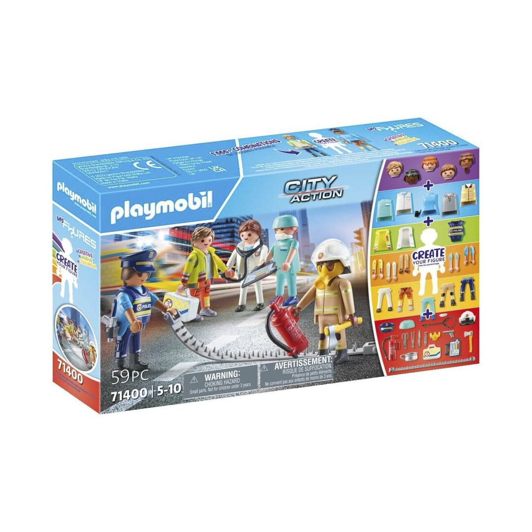 Playmobil 71400 My Figures: Equipo de Rescate ¡Action! | clickclack.es